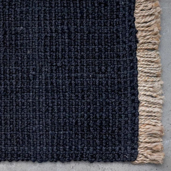 HARRIS BLACK JUTE RUG 120 X 180 Casual and Country